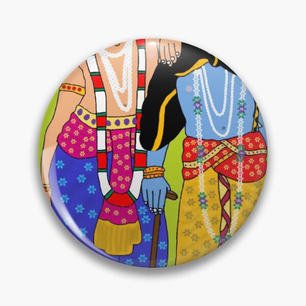 Item preview, Krishna with Balram – Divine Brothers Artwork designed and sold by Harshit_Digital_Arts.