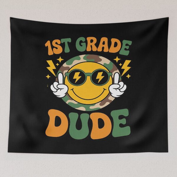 Item preview, 1st Grade Dude Boys Camo Smile Face Back To School designed and sold by JonBarnes22.