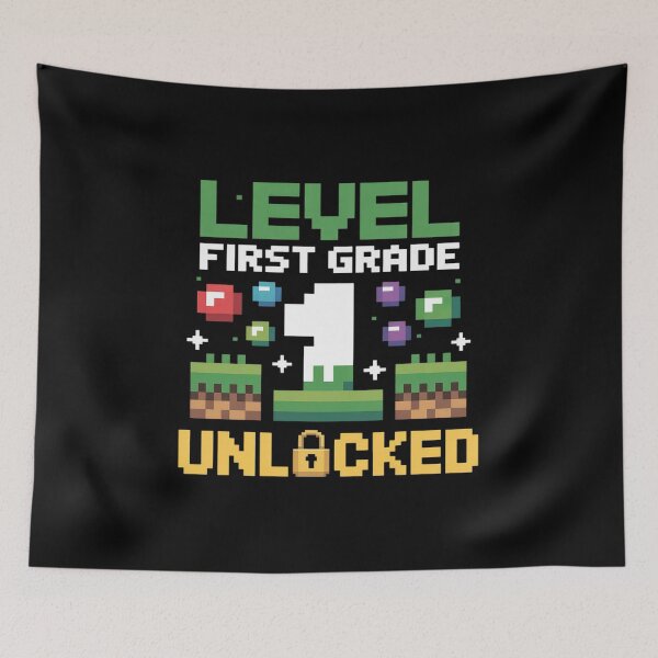 Item preview, 1st Grade Level Unlocked Back To School Video Game Pixel designed and sold by JonBarnes22.
