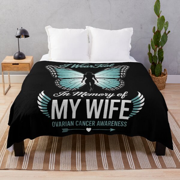 Item preview, I wear teal in memory of my Wife Ovarian Cancer Awareness designed and sold by PunkNation-Arts.