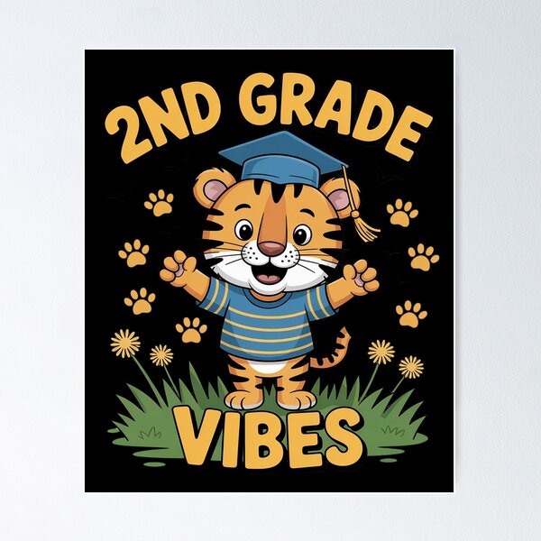 Item preview, 2nd-Grade Tiger Animal Back-to-School Second-Grader designed and sold by JulienAureo.