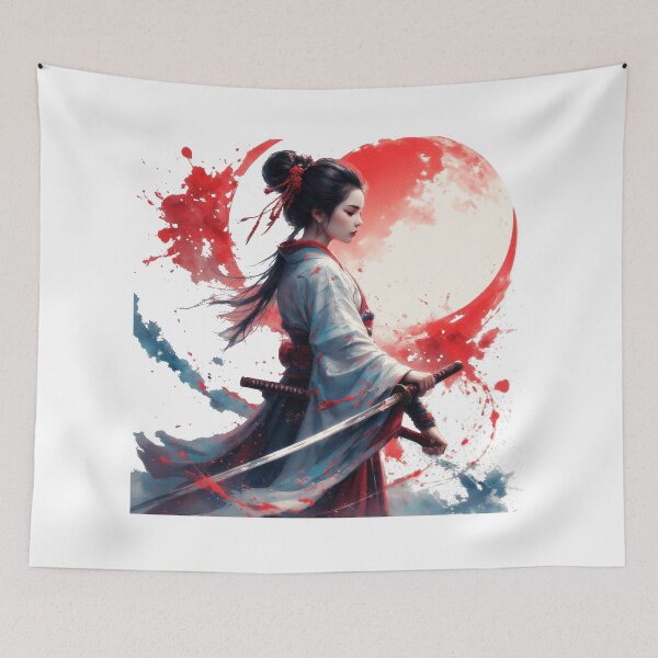 Item preview, Red Moon Geisha Warrior designed and sold by MindCast.