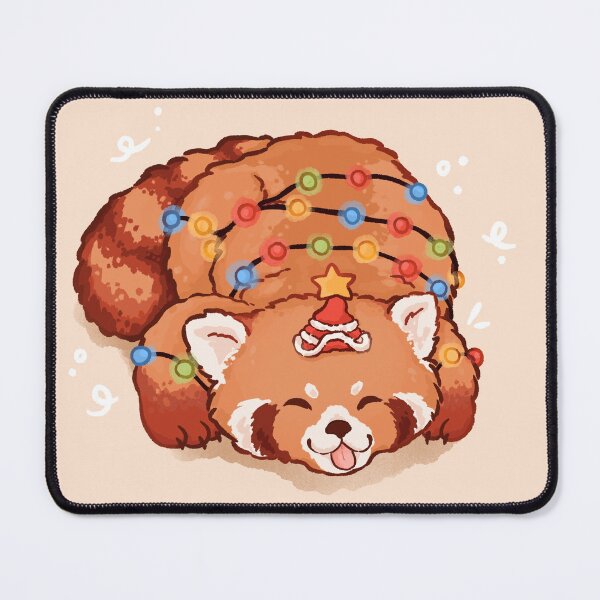 Item preview, Cute Red Panda with Christmas Lights designed and sold by Peach Frog.