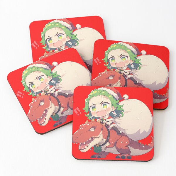 Item preview, Daki Christmas Dinosaur Santa Ride Demon Slayer Anime designed and sold by TorbenKuhano.