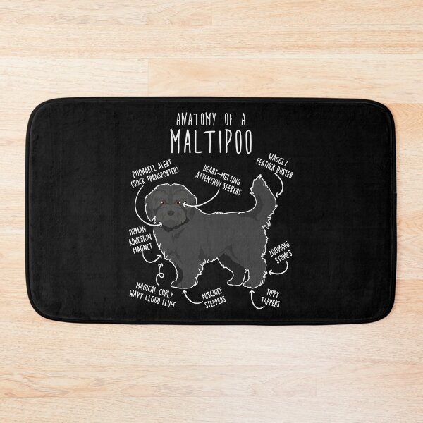 Item preview, Black Maltipoo Dog Anatomy designed and sold by Clara Hollins.