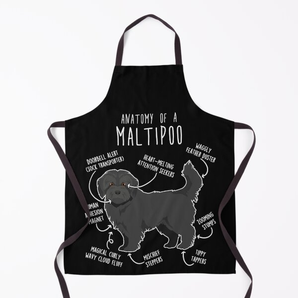 Item preview, Black Maltipoo Dog Anatomy designed and sold by Clara Hollins.