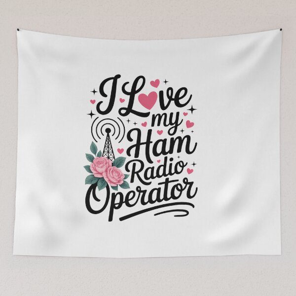 Item preview, I Love My Ham Radio Operator Womens Ham Radio Operator designed and sold by PunkNation-Arts.