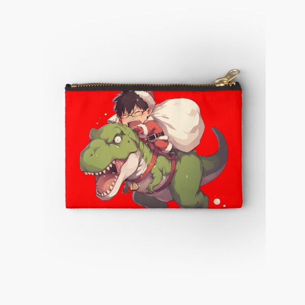 Item preview, Yukio Okumura Riding Green Dinosaur In Christmas Santa Claus Blue Exorcist Anime designed and sold by TorbenKuhano.