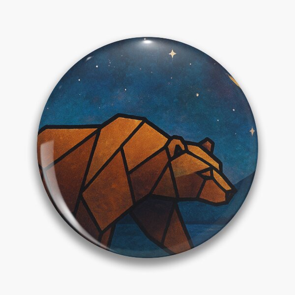 Item preview, Geometric bear at night designed and sold by Tom-NatFun.