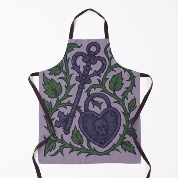 Item preview, Gothic Key Skull Heart Lock Purple Green designed and sold by Sturdust.