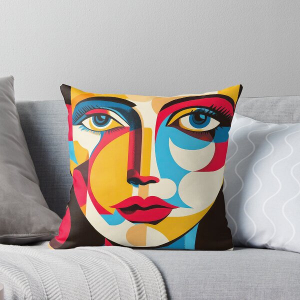 Aperçu de l'œuvre Rien à perdre : visage abstrait façon cubisme créée et vendue par DEC02.