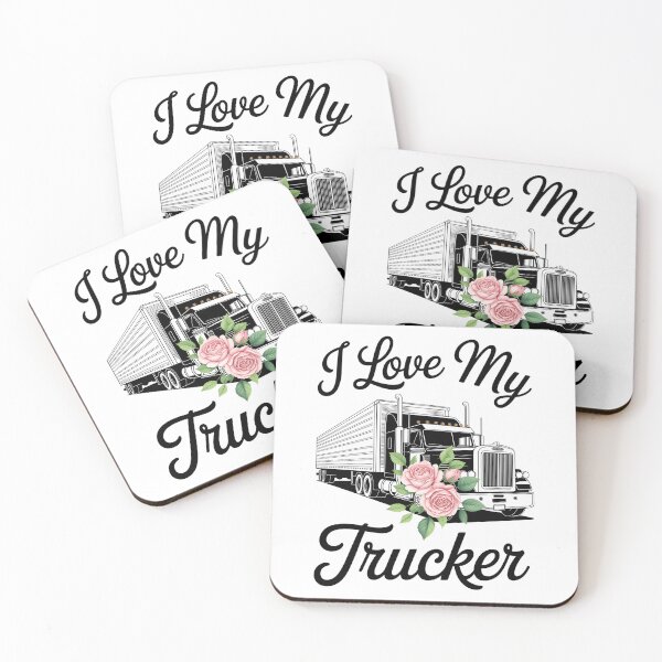 Item preview, I Love My Trucker Funny Truck Driver Wife Girlfriend designed and sold by PunkNation-Arts.