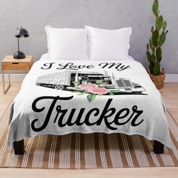 Item preview, I Love My Trucker Funny Truck Driver Wife Girlfriend designed and sold by PunkNation-Arts.