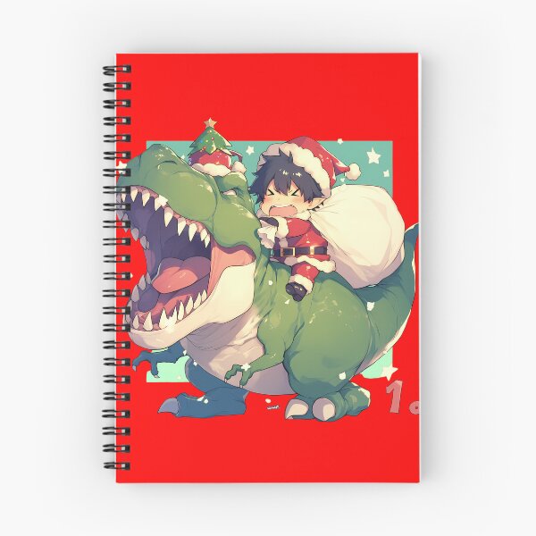 Item preview, Renzo Shima Riding Dinosaur In Christmas Santa Claus Blue Exorcist Anime designed and sold by TorbenKuhano.