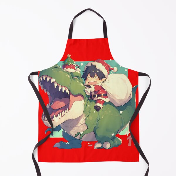 Item preview, Renzo Shima Riding Dinosaur In Christmas Santa Claus Blue Exorcist Anime designed and sold by TorbenKuhano.