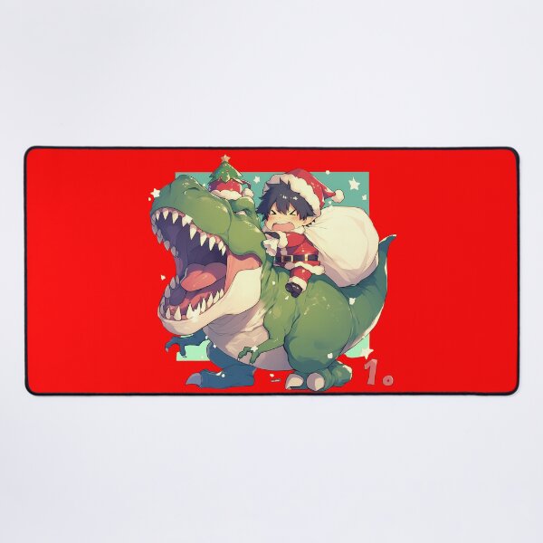 Item preview, Renzo Shima Riding Dinosaur In Christmas Santa Claus Blue Exorcist Anime designed and sold by TorbenKuhano.