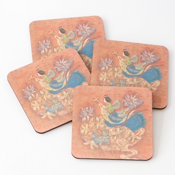 Item preview, Akane Kaze: Celestial Maiden on Lotus Clouds designed and sold by nakaitomoko.