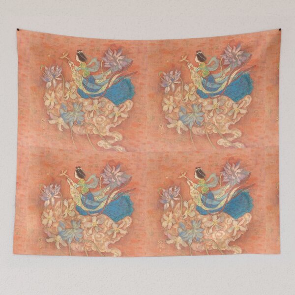 Item preview, Akane Kaze: Celestial Maiden on Lotus Clouds designed and sold by nakaitomoko.