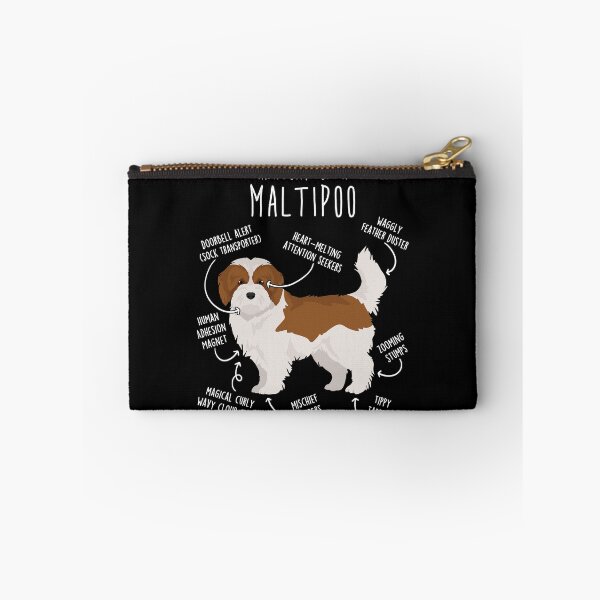 Item preview, Red and White Maltipoo Dog Anatomy designed and sold by Clara Hollins.
