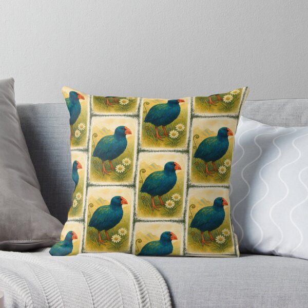 Item preview, Takahē Among Alpine Daisies – Vintage NZ Bird Art designed and sold by MvuuStudio.