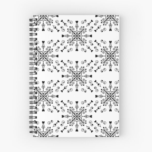 Item preview, Black and White Heart Scroll Mandala Pattern  designed and sold by TheTrendyWolff.