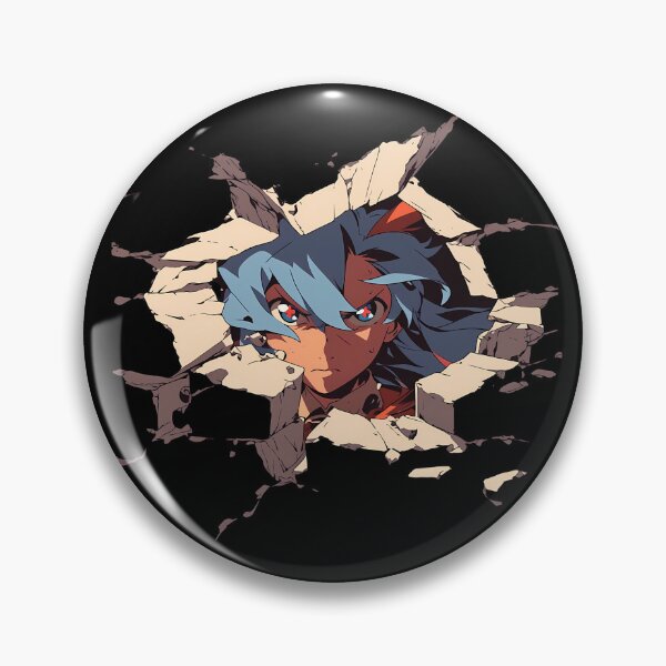 Item preview, Nia Teppelin Gurren Lagann Anime Peek Through Stone With Calm Resolve designed and sold by TorbenKuhano.