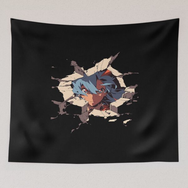 Item preview, Nia Teppelin Gurren Lagann Anime Peek Through Stone With Calm Resolve designed and sold by TorbenKuhano.