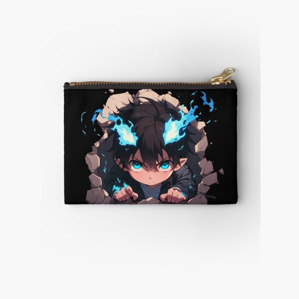 Item preview, Rin Okumura Blue Exorcist Anime Peeking With Blue Flames designed and sold by TorbenKuhano.