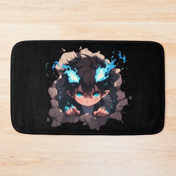 Item preview, Rin Okumura Blue Exorcist Anime Peeking With Blue Flames designed and sold by TorbenKuhano.