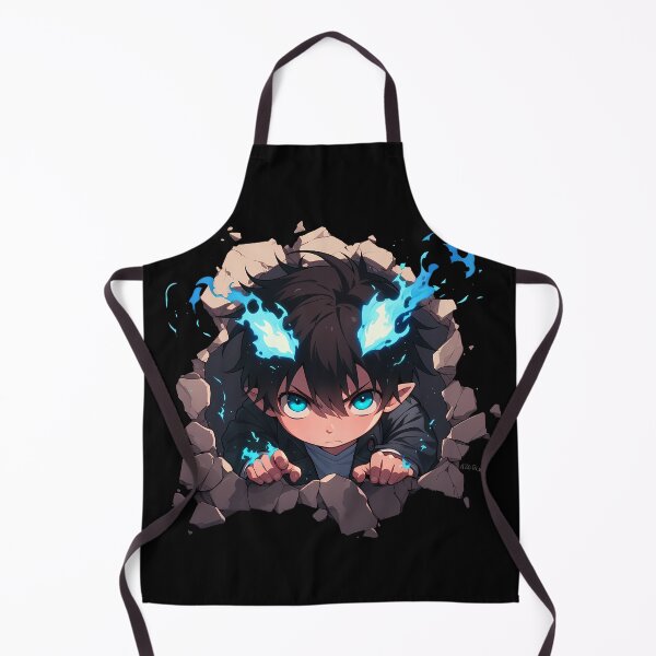 Item preview, Rin Okumura Blue Exorcist Anime Peeking With Blue Flames designed and sold by TorbenKuhano.