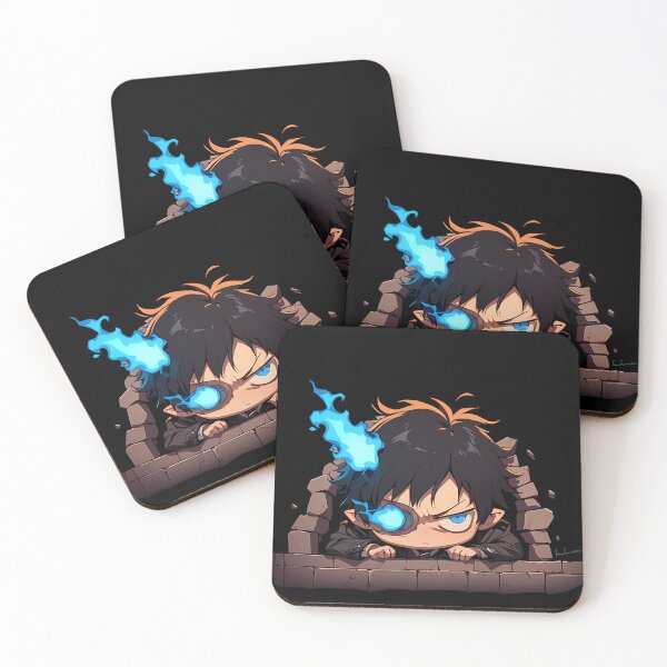 Item preview, Yukio Okumura Blue Exorcist Anime Peeking With Blue Fire Eye designed and sold by TorbenKuhano.