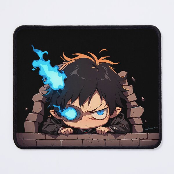 Item preview, Yukio Okumura Blue Exorcist Anime Peeking With Blue Fire Eye designed and sold by TorbenKuhano.