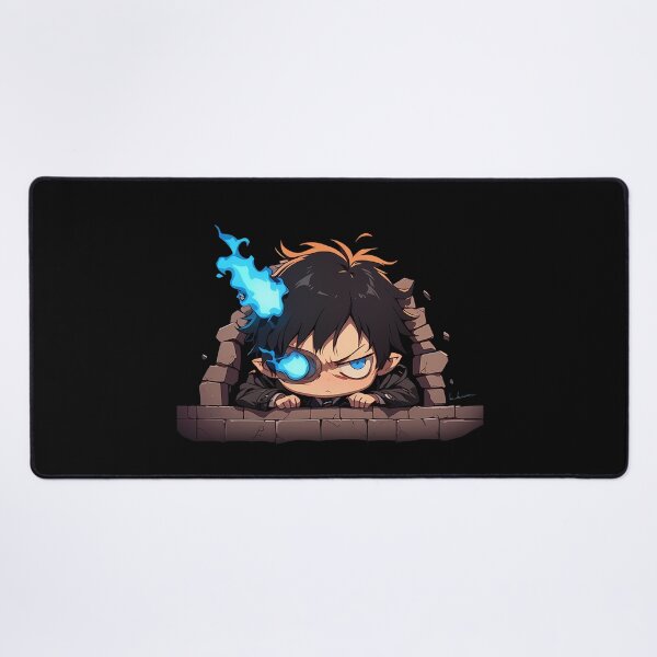 Item preview, Yukio Okumura Blue Exorcist Anime Peeking With Blue Fire Eye designed and sold by TorbenKuhano.