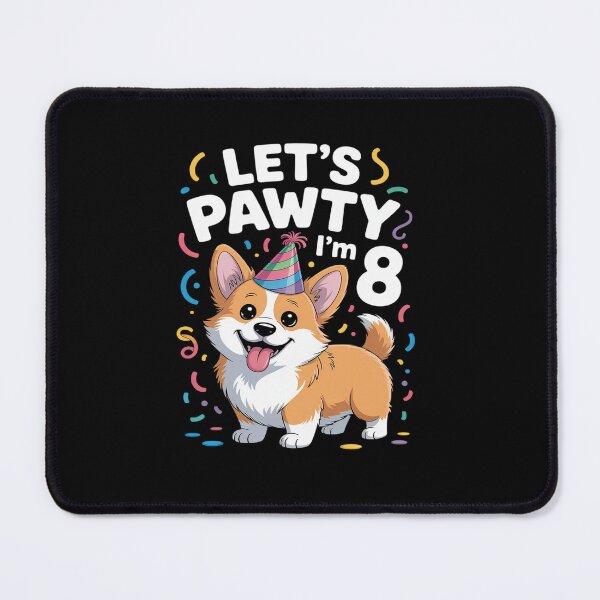 Item preview, 8 Years Old Corgi Dog Lover 8th Birthday Party designed and sold by tabdejinti.