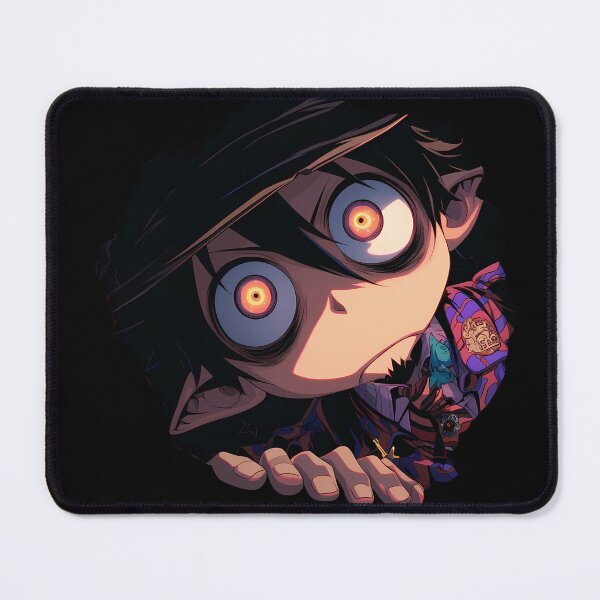 Item preview, Mephisto Pheles Blue Exorcist Anime Peeking With Crazy Smile designed and sold by TorbenKuhano.
