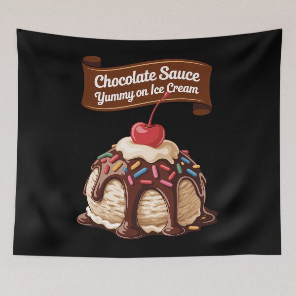 Item preview, Chocolate Sauce Halloween Condiment Ice Cream designed and sold by HellD3vil-Art.