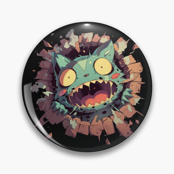 Item preview, Amaimon Blue Exorcist Anime Peeking Through Brick Wall With Wild Eyes  designed and sold by TorbenKuhano.