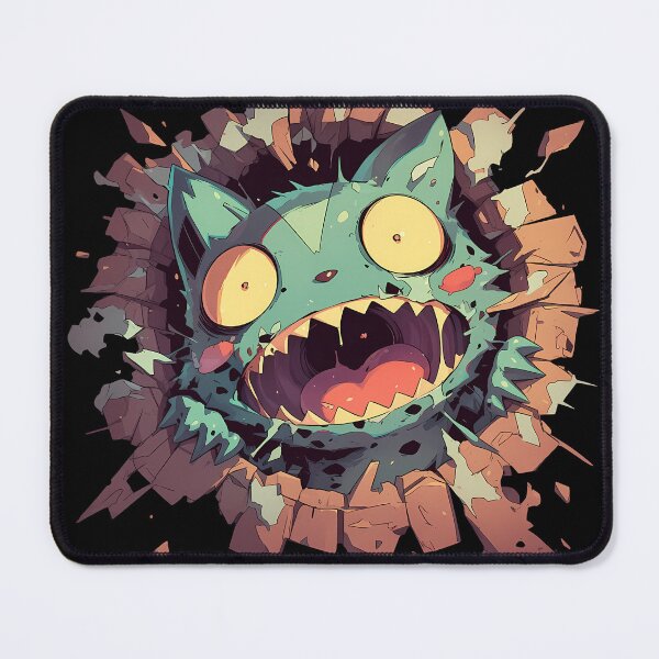 Item preview, Amaimon Blue Exorcist Anime Peeking Through Brick Wall With Wild Eyes designed and sold by TorbenKuhano.