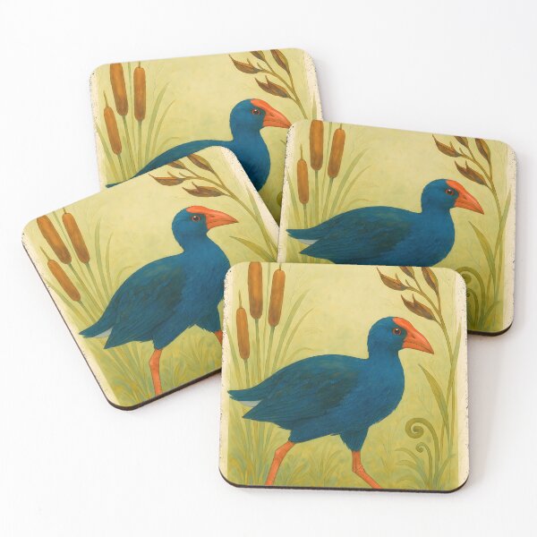 Item preview, Pūkeko in the Reeds – NZ Wetland Bird Illustration designed and sold by MvuuStudio.