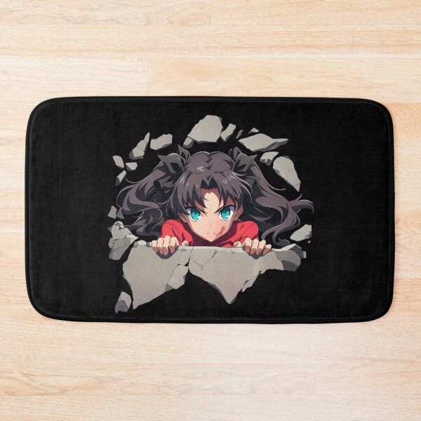 Item preview, Rin Tohsaka Fate Stay Night Anime Peeking From Cracked Wall designed and sold by TorbenKuhano.