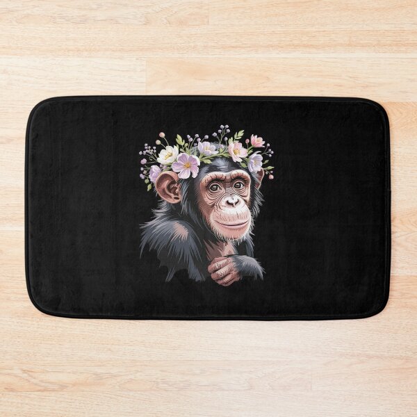 Item preview, Cute Chimp Chimpanzee Flower Crown Floral Ape Monkey Lover designed and sold by HaileyRobel.