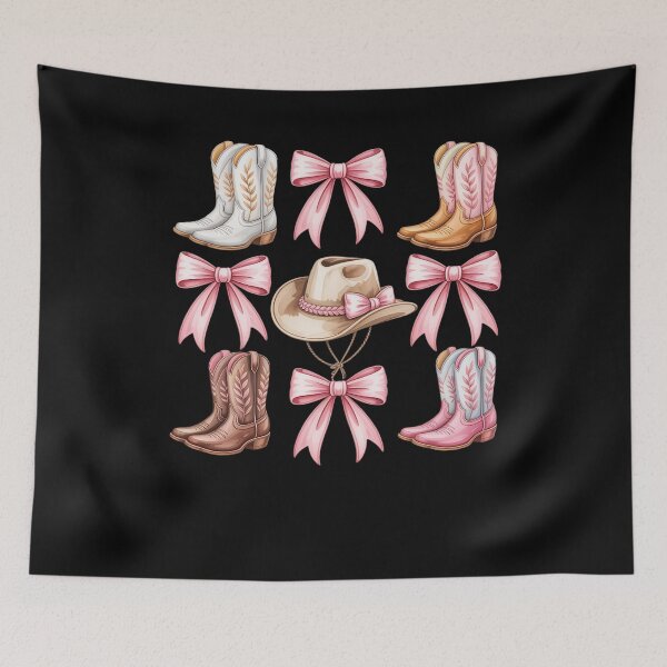 Item preview, Coquette Cowgirl Boots With Pink Bows designed and sold by marcusry.