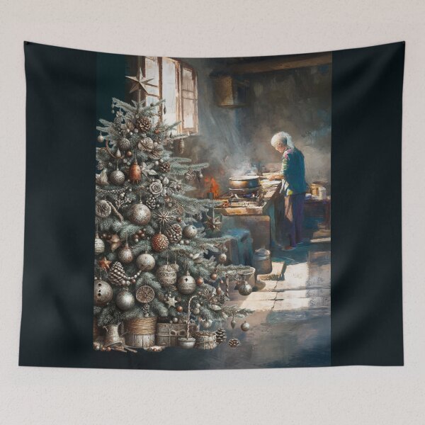 Item preview, PREPARING FOR CHRISTMAS DINNER designed and sold by Tammera.