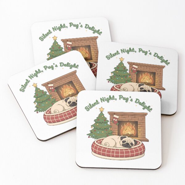 Item preview, Silent Night Christmas Pug designed and sold by Christopher Faxon.