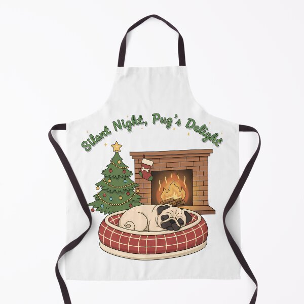 Item preview, Silent Night Christmas Pug designed and sold by Christopher Faxon.