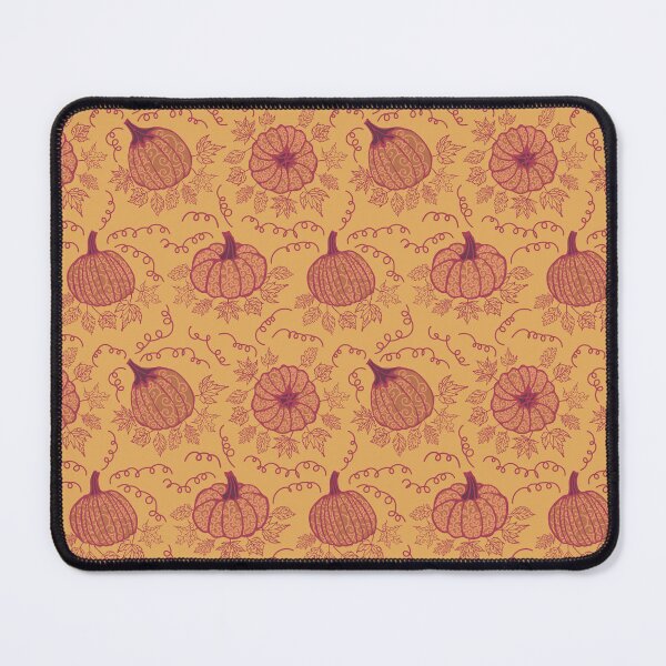 Item preview, pumpkin meadow – Mustard Autumn Leaves & Pumpkin Pattern designed and sold by k-rastory.