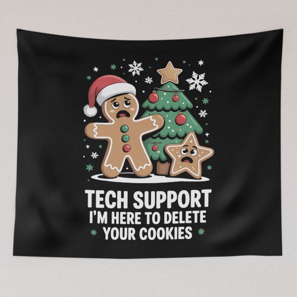Item preview, Christmas Tech Support Here to Delete Cookies designed and sold by HellD3vil-Art.