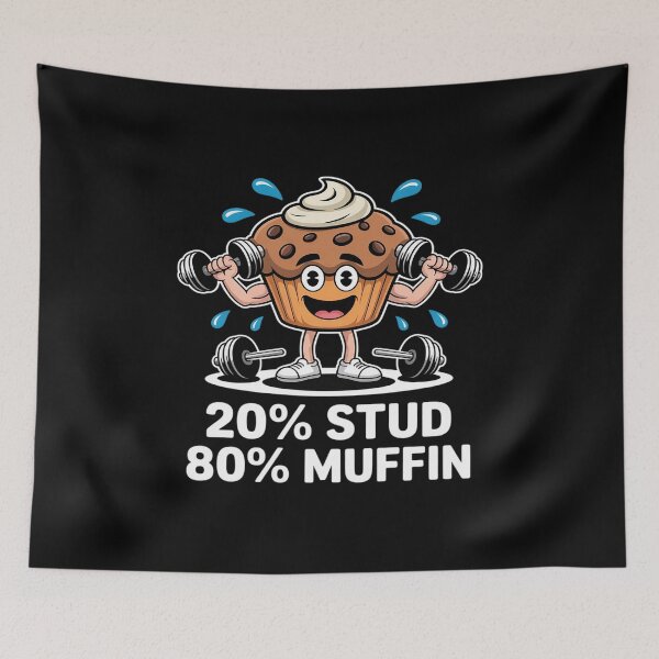 Item preview, 20% Stud 80% Muffin Weight Lifting Muffin Lover designed and sold by tabdejinti.