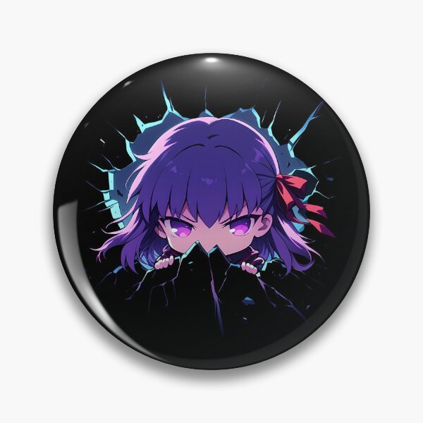 Item preview, Sakura Matou Fate Stay Night Anime Peeking With Purple Aura designed and sold by TorbenKuhano.