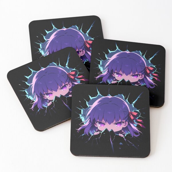 Item preview, Sakura Matou Fate Stay Night Anime Peeking With Purple Aura designed and sold by TorbenKuhano.